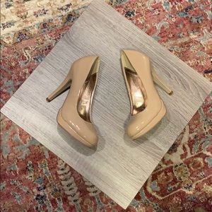 Madden Girl Fastenn Nude Patent Pumps